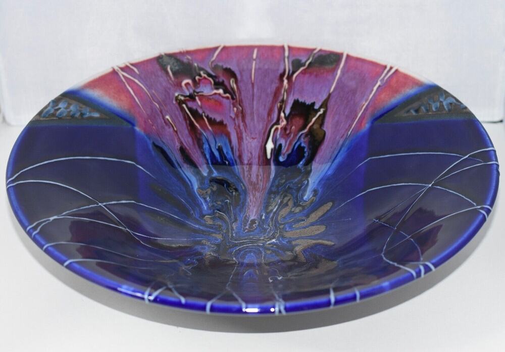 MARC MATSUI Handmade Flambé Studio Art Pottery Centerpiece Vessel